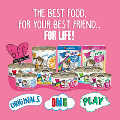 Weruva B.F.F. Play - Best Feline Friend Paté Lovers, Aw Yeah!, Tuna & Chicken Check Please! with Tuna & Chicken