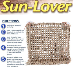 PENN-PLAX Reptology Lizard Lounger Sun Lover Basking Platform – 100% Natural Seagrass Fiber – Ideal for Bearded Dragons, Anoles, Geckos, and Other Reptiles