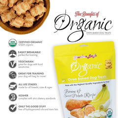 Grandma Lucy's Organic Oven Baked Banana and Sweet Potato Flavor Dog Treats