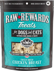Northwest Naturals Raw Rewards Freeze-Dried Chicken Breast Treats for Dogs and Cats - Bite-Sized Pieces - Healthy, 1 Ingredient, Human Grade Pet Food, All Natural, Proudly Made in USA
