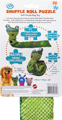 SPOT Snuffle Roll Puzzle Toy, Interactive Feeding Toy for Dogs, Mental Stimulation, 3 Treat Pockets, Crinkle & 2 Squeakers, 25 Inch, Assorted Styles