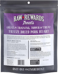 Northwest Naturals Raw Rewards Freeze-Dried Pork Heart Treats for Dogs and Cats - Bite-Sized Pieces - Healthy, 1 Ingredient, Human Grade Pet Food, All Natural, Proudly Made in USA