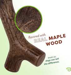Benebone Maplestick Durable Dog Chew Toy for Aggressive Chewers, Real Maplewood, Made in USA