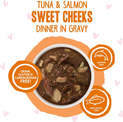 Weruva B.F.F. OMG - Best Feline Friend Oh My Gravy!, Tuna & Salmon Sweet Cheeks with Tuna & Salmon in Gravy Cat Food