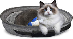 SPOT Doc & Phoebe’s 3-in-1 Sleep & Go Cat Carrier | Portable Pet Travel Bag for Cats and Small Dogs | Converts to Carrier, Cozy Cave and Comfy Bed | Adjustable Shoulder Strap Perfect for Vet Visits