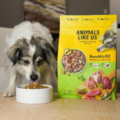 Animals Like Us - RawMix50 Premium Freeze-Dried Raw Grass-Fed Lamb Recipe Dog Food, Protein Rich, Includes Kibble, Non-GMO, No Wheat or Corn