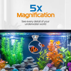 Flipper Cleaner FL!PPER Flipper DeepSee Viewer MAX 5" Coral and Fish Magnifier for Reef Tank and Freshwater Aquarium Photography and Videography - Magnetic Magnifying Glass