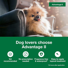 Elanco Advantage II Dog Vet-Recommended Flea Treatment & Prevention | 4-Month Supply
