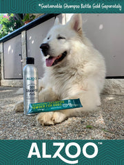 Alzoo Concentrated Shampoo Powder for Dogs, Specially Formulated for Dogs with Sensitive Skin, 100% Plant-Based Active Ingredients, Vanilla Fragrance
