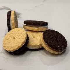 Exclusively Dog Cookies Sandwich Cremes S'Mores Flavor Dog Treats for Medium and Large Dogs, Natural and Made in The USA, 8 oz