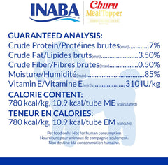 INABA Churu Meal Topper for Dogs, Complete & Balance, Creamy, Lickable Purée Dog Food Topper, 0.5 Ounce Tube, 24 Tubes (4 per Pack), Chicken with Cheese Recipe