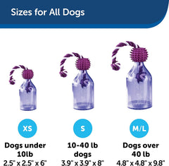 PetSafe Busy Buddy Tug-A-Jug - Treat-Dispensing Dog Toy - Slow Down Eating - 2 Cup Capacity - Lower Separation Anxiety - Cleans Teeth - Easy to Wash - Multi-Sensory Stimulation - Purple