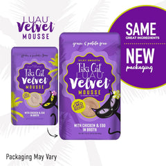 Tiki Cat Luau Velvet Mousse, Chicken & Egg in Broth, Complete Nutrition for Balanced Diet, Wet Cat Food For All Life Stages