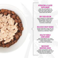 Tiki Cat Born Carnivore Broths, Salmon Recipe, Hydration and Flavor Supplement Cat Food Topper