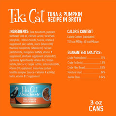Tiki Cat Aloha Friends, Tuna & Pumpkin, Grain-Free & High Moisture, Wet Cat Food for All Life Stages