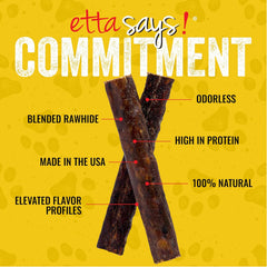 Etta Says! Premium Crunchy Duck Dog Chews - Grain-Free Dog Treats, Good for Teeth, Easy to Digest - Made in The USA