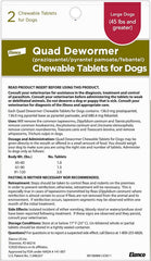 Elanco Chewable Quad Dewormer for Dogs, , 4 Chewable Tablets, White