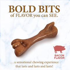 Nylabone Gourmet Style Femur Bone Strong Chew Toy for Puppies, Bacon Flavor, Small - Up to 25 Ibs, 1 Count