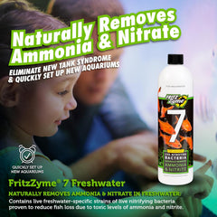 Fritz Aquatics FritzZyme 7 Live Nitrifying Bacteria Naturally Removes Amonia & Nitrite for Freshwater Fish