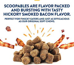 NaturVetProDen PlaqueOff Scoopables - Hickory Smoked Bacon Flavor Dental Bites for Small Dogs, Natural Kelp for Plaque & Tartar Control, Freshens Breath - Small & Medium Breed Dental Care