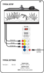 Zilla Reptile Pet Habitat Lighting & Terrarium Heat Power Center Timer, Digital