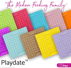 LickiMat Classic Playdate Slow Feeder for Dogs Lick Mat Boredom Anxiety Reducer Perfect for Food Treats Yogurt Liquid Food Peanut Butter Fun Alternative to a Slow Feed Dog Bowl, Orange