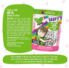 Weruva B.F.F. OMG - Best Feline Friend Oh My Gravy!, Tuna & Lamb Luv Ya with Tuna & Lamb in Gravy Cat Food