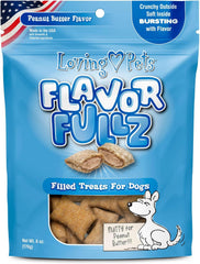 Loving Pets Flavorfullz Filled Treats for Dogs, Peanut Butter
