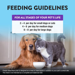 Northwest Naturals Raw Rewards Freeze-Dried Pork Liver Treats for Dogs and Cats - Bite-Sized Pieces - Healthy, 1 Ingredient, Human Grade Pet Food, All Natural - 10 Oz