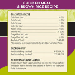 Avoderm Natural Weight Support Dry Dog Food 4.4 LB
