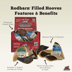 Redbarn Pet Products Filled Hooves-Cheese n' Bacon for Dogs 1ea/1.8 oz