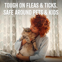 TropiClean Cat Flea and Tick Treatment Spray, Continuous Gentle Mist, Prevent & Control by Contact, Powerful & Natural Defense 14 oz