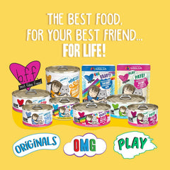 Weruva B.F.F. OMG - Best Feline Friend Oh My Gravy!, Chicken & Beef Be Happy with Chicken & Beef in Gravy