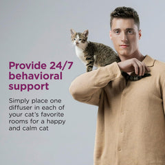 Comfort Zone 30 Day Starter Kit: 1 Cat Calming Diffuser & 1 Refill; Cat Pheromones Help Anxiety; Reduce Stress, Urine Marking, Scratching