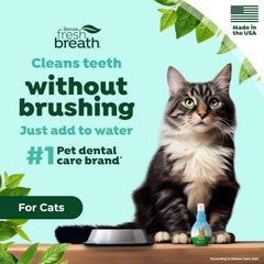 TropiClean Fresh Breath Drops for Cats Travel Size | Cat Mouthwash | Water Additive For Cats | Kitten Bad Breath Water Additive | Made in the USA |