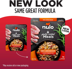 Nulo Gently-Cooked Meals Complete and Balanced Adult Wet Dog Food, Turkey & Green Bean, 9 Ounce, 8 Count