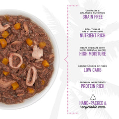 Tiki Cat Aloha Friends, Tuna, Calamari & Pumpkin, Grain-Free & High Moisture, Wet Cat Food for All Life Stages
