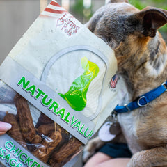 Loving Pets Natural Value Chicken Sausages - Soft Jerky Dog Treats for Large & Small Breeds - Healthy Gluten, Wheat, Soy & Grain Free Pet Treats for Dogs