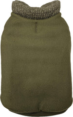 Fashion Pet Sweater Trim Puffy Coat/Dog Coat/Olive
