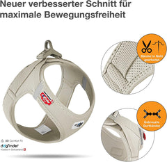 curli Vest Harness curli Clasp Air-Mesh Light-Tan