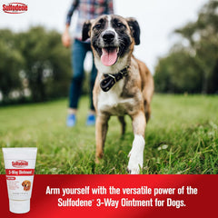Dog Wound Care 3-Way Ointment, Relieves Pain & Prevents Infection For Dog Cuts, Scrapes, Bites and Injuries, 2 Ounce)
