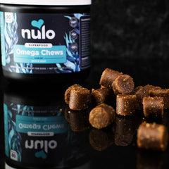 Nulo Functional Omega Dog Supplement, Made with Omega-9 Fatty Acids to Support Dog Skin and Coat Health and Helps Seasonal Allergies, 90 Soft Chews