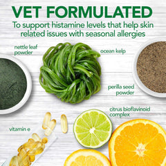 HERO PET Vet's Best Seasonal Allergy Soft Chews for Dogs, Anti Itch For Dogs, Pet Allergy Chews, Dog Allergy Chews Natural Allergy & Immune Support Supplement with Probiotics and Antioxidants (30 Soft Chews)