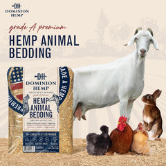 Premium Hemp Bedding for Chicken Coops 285L (~10 Cu Ft usable Volume) - Made in USA - Ideal Nesting Material for Newly Hatched Chicks, Brooder Cover, Small Pet Bedding - 30lbs, 1-Pack