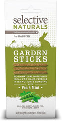 Petfoods 3 Pack of Selective Naturals Garden Sticks Rabbit Treats, 2.1 Ounces each, with Pea and Mint