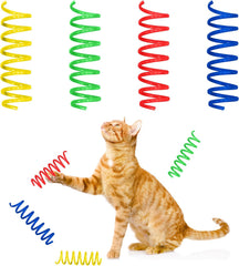 SPOT Thin Colorful Springs Cat Toys - Bouncy Coils for Medium Indoor Cat Breeds to Bite, Swat, Chase - Keeps Cats & Kittens Entertained for Hours - 3 inches Long, 10 Pcs, Multi Colors