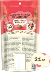 Purina Friskies Natural Cat Treats, Party Mix Natural Yums With Real Salmon and Vitamins, Minerals & Nutrients - (Pack of 10) 2.1 Oz. Pouches
