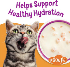 Purina Friskies Grain Free Lickable Cat Food Toppers Lil’ Soups With Shrimp in a Velvety Chicken Broth - (Pack of 8) 1.2 oz. Cups
