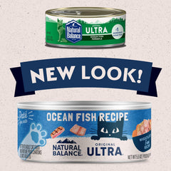 Natural Balance Ultra Premium Ocean Fish Cat Food | Wet Canned Food for Cats | 5.5-oz. Can, (Pack of 24)