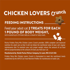 Purina Friskies Cat Treats, Party Mix Chicken Lovers Crunch - 20 oz. Canister